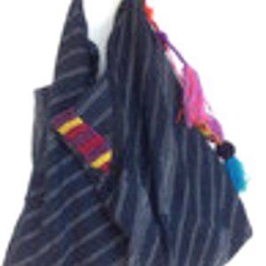 Blue jean cotton  Guatemalan shoulder bag boho